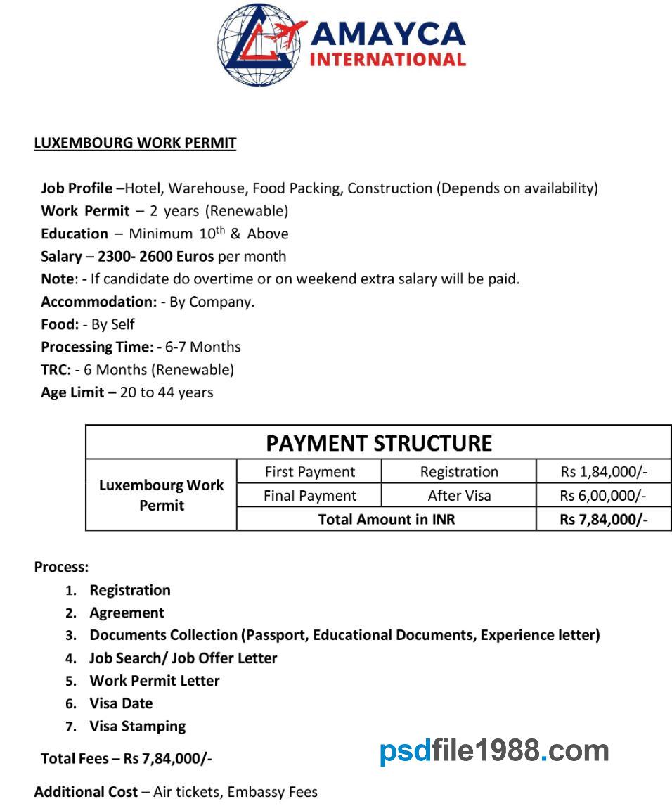 Luxembourg International Work Permit